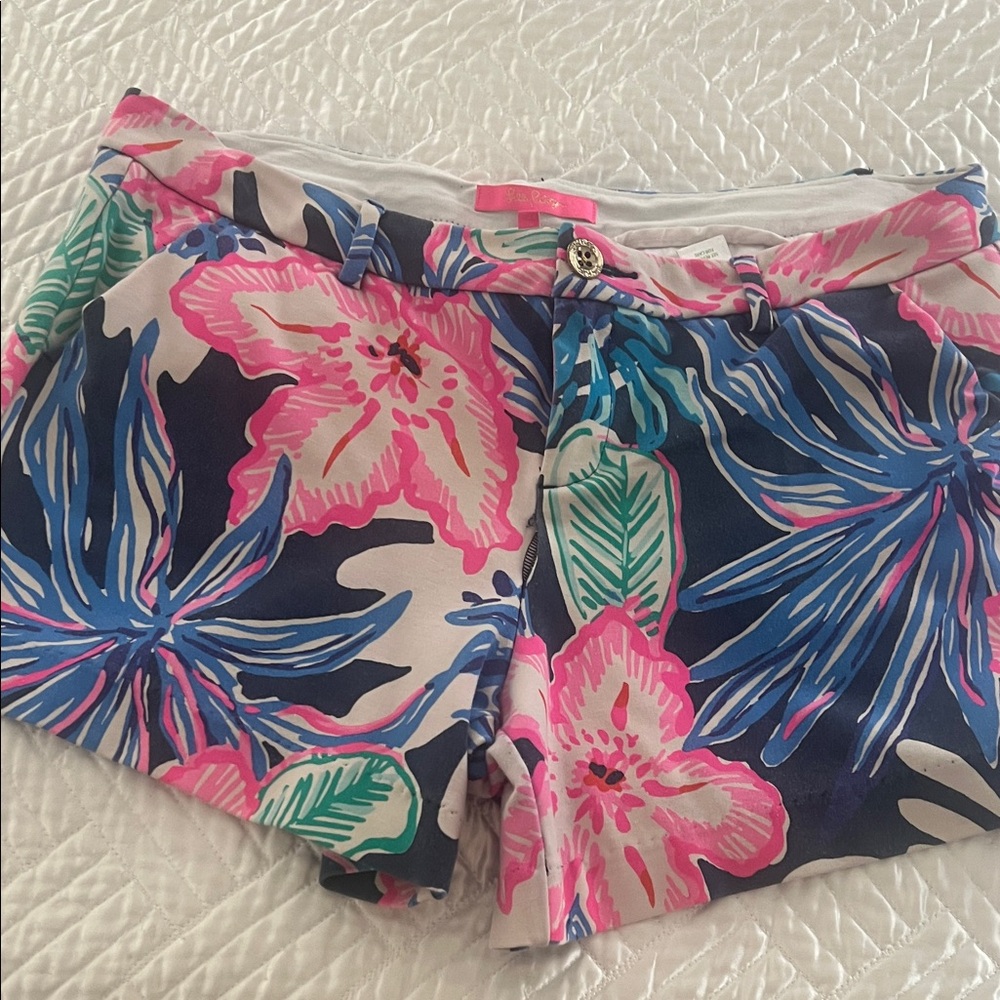 Lilly Pulitzer Pink and Blue Floral Shorts
